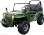 Willys Style Jeep Go Kart, 125cc Gas Engine, 3-speed with Reverse