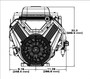 40hp Horizontal Briggs Vanguard Series, 1-1/8"Dx3"L shaft, Electric Start, 20 Amp Alternator, Canister Air Filter (61G277-0011)