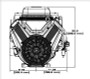 40hp Horizontal Briggs Vanguard Series, 1-1/8"Dx4"L shaft, Electric Start, 20 Amp Alternator, Canister Air Filter (61G277-0034)