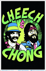 Cheech & Chong Faces Blacklight Poster - Flocked - 23" x 35" Cheech & Chong Faces Blacklight Poster - Flocked - 23" x 35"