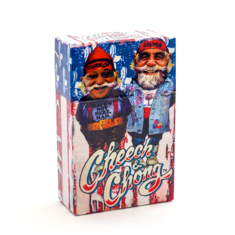 Cheech & Chong Flip Top Cigarette Case - 85mm "USA"