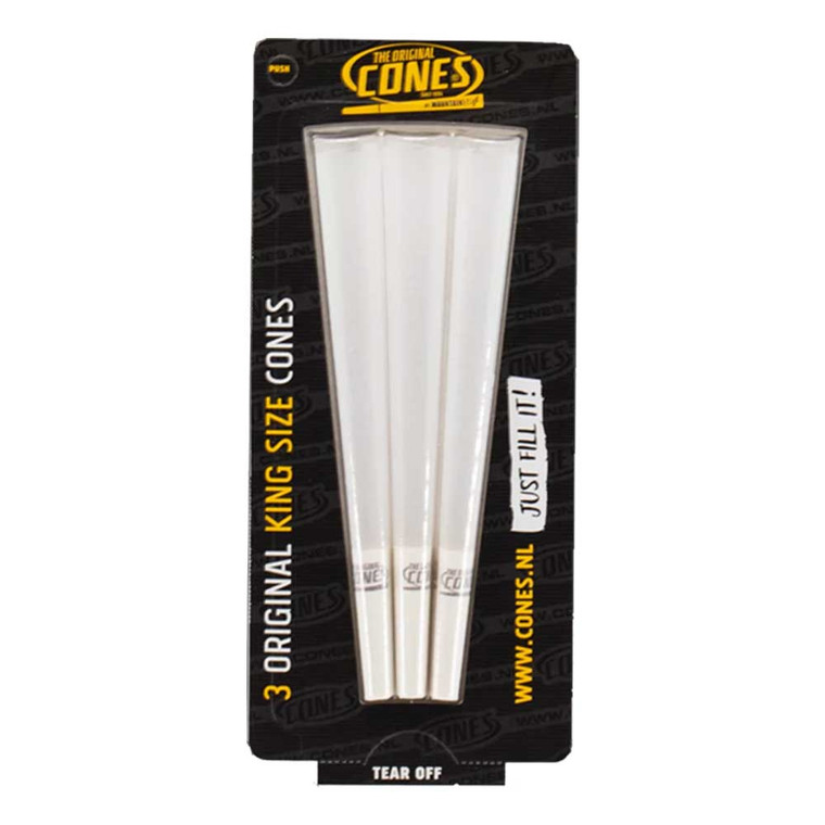 CONES® Original King Size - Bleached - 109mm/Filter 30mm - 3pc Blister Pack
