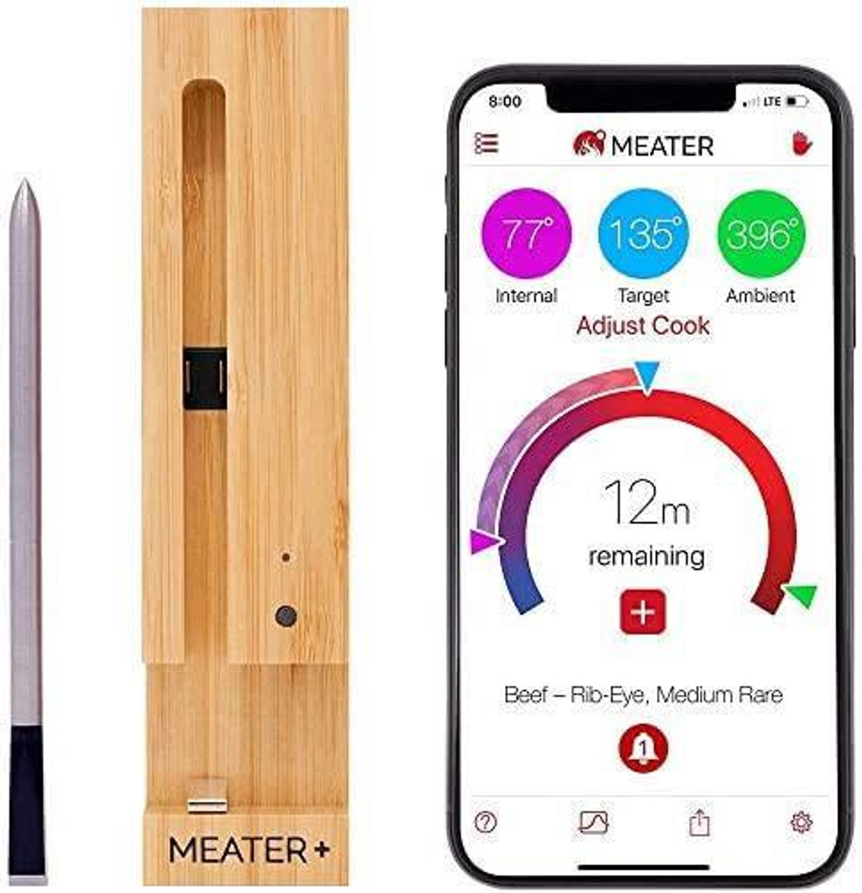 MEATER® Plus Wireless Meat Thermometer (Honey) - Bassemiers