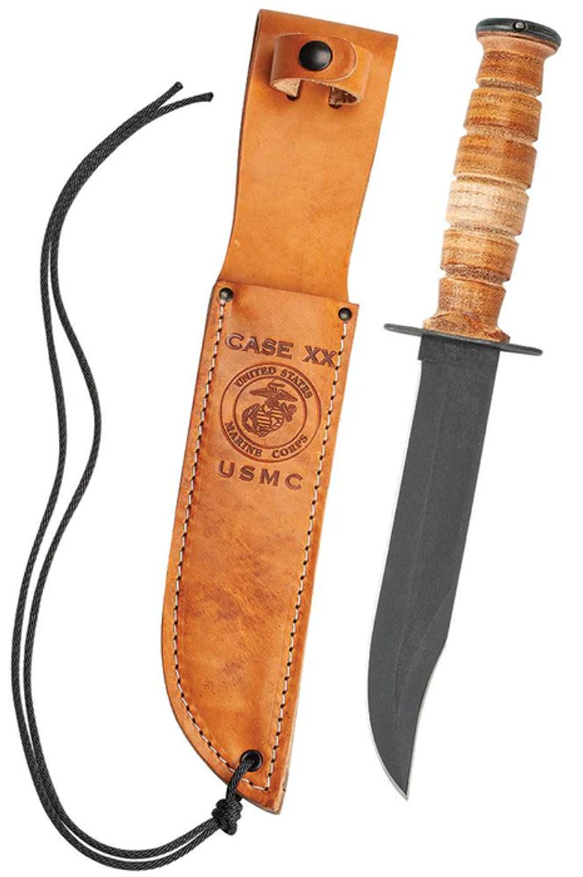 Case Leather Hunter Two Knife Hunting Set with Leather Sheath