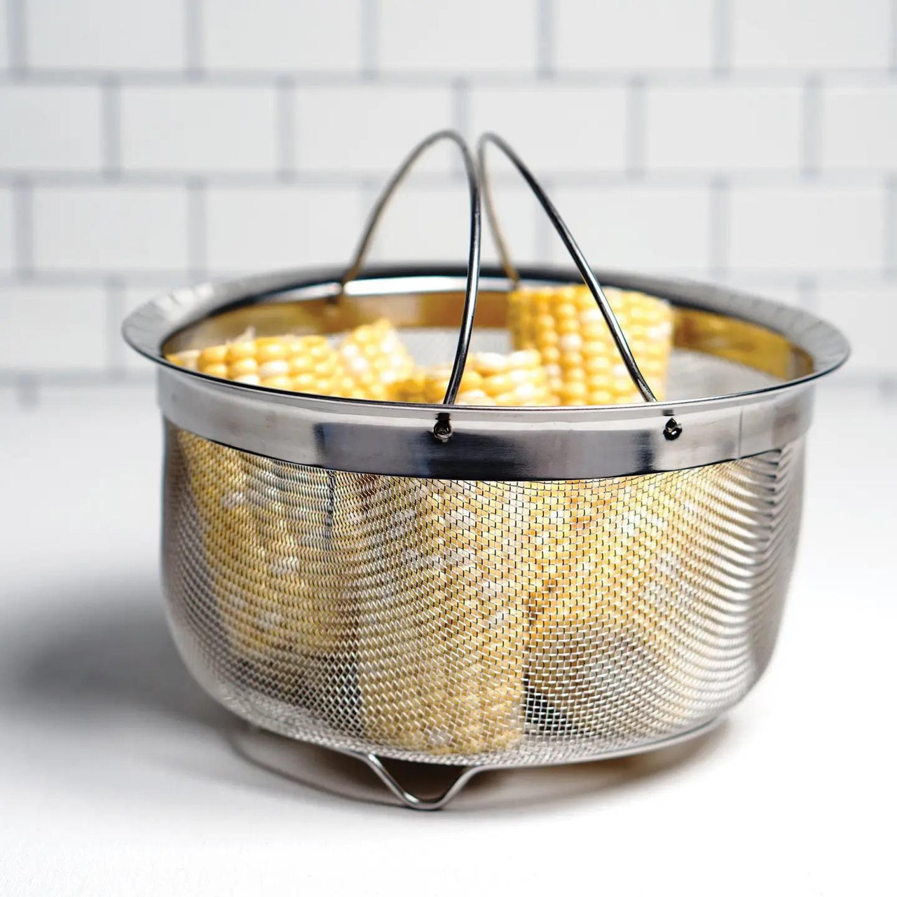 RSVP Mesh Basket with Folding Handles - Thumbnail 2