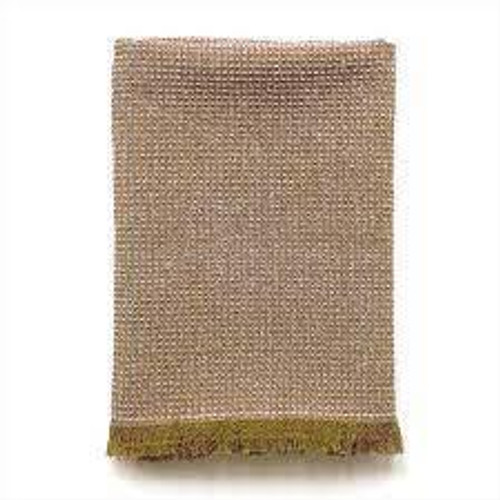 Fringe Waffle Tea Towel, Mustard