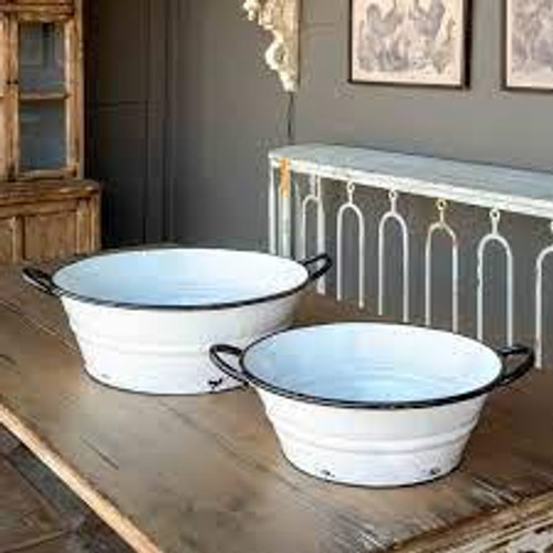 Enamel Painted Farm Tubs