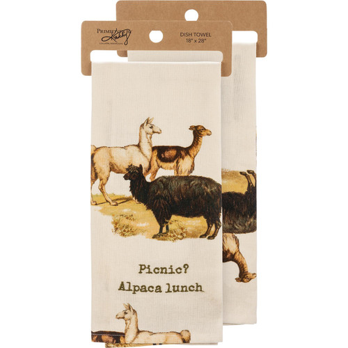 Picnic? Alpaca Lunch Kitchen Towel