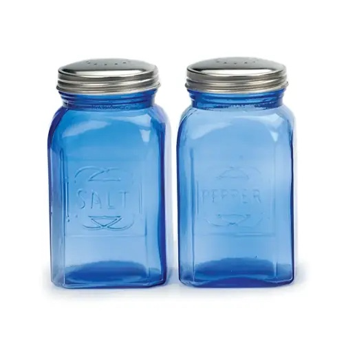 Retro Glass Salt and Pepper Shakers