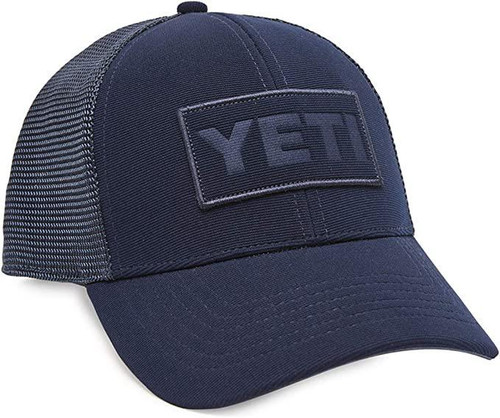 Yeti Core Patch Trucker Hat-Navy on Navy