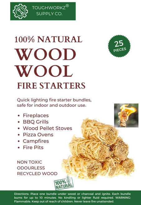 Toughworkz Natural Wood Wool Fire Starters