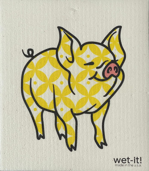 Swedish Dishcloth-Lemon Pig
