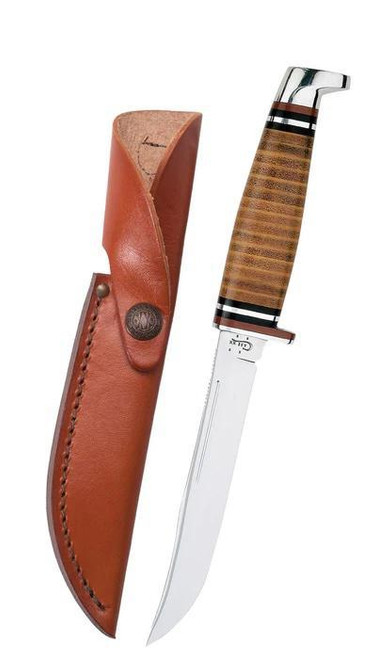 Case Knives Utility Hunter Leather 5" with Leather Sheath 00381