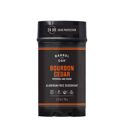 Bourbon Cedar 24 hour aluminum-free deodorant