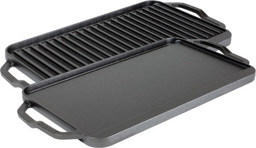 Lodge Chef Collection 19.5 x 10 Inch Cast Iron Reversible Grill/Griddle
