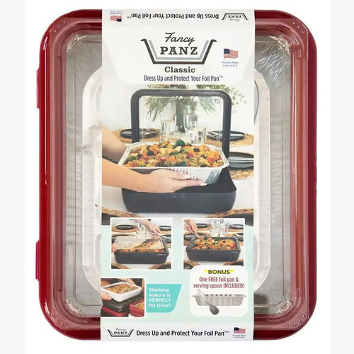 Fancy Panz Classic Set - Pan Frame w/ Lid & Serving Spoon - Red Fancy Panz Classic Set - Pan Frame w/ Lid & Serving Spoon - Red