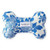 The Foggy Dog Blue Roses Spring Dog Bone Squeaky Toy