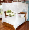 Cotton mosquito net on bamboo