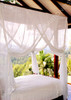 Cotton mosquito net with hidden frame