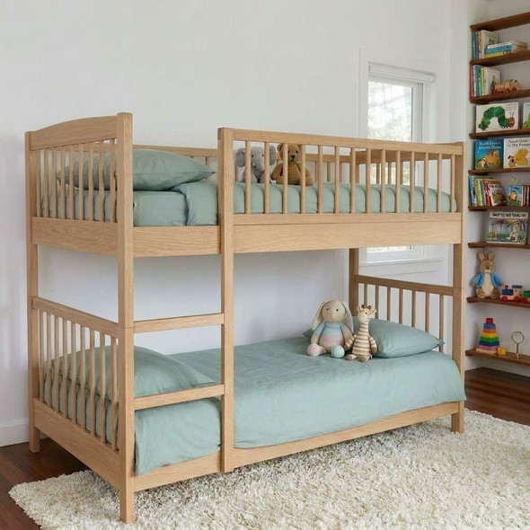 Before. Bunk bed before mosquito net is hung