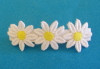 Girls Hair Barette - Yellow and White Daisy Flowered 6 Pieces