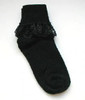 girls socks black lace cuffed socks