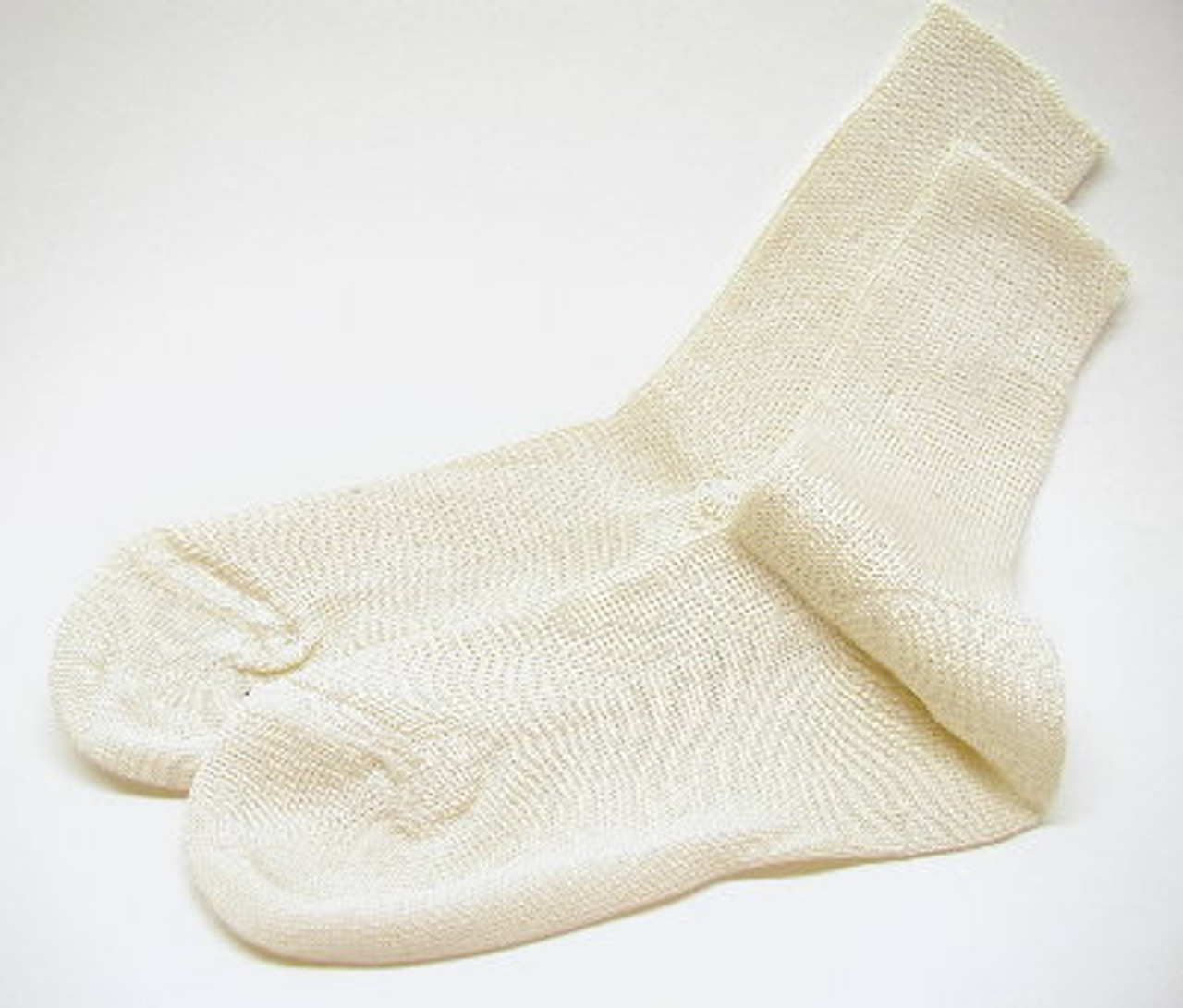 Children's Ivory Cotton Socks Banded Top Size  4 - 5.5