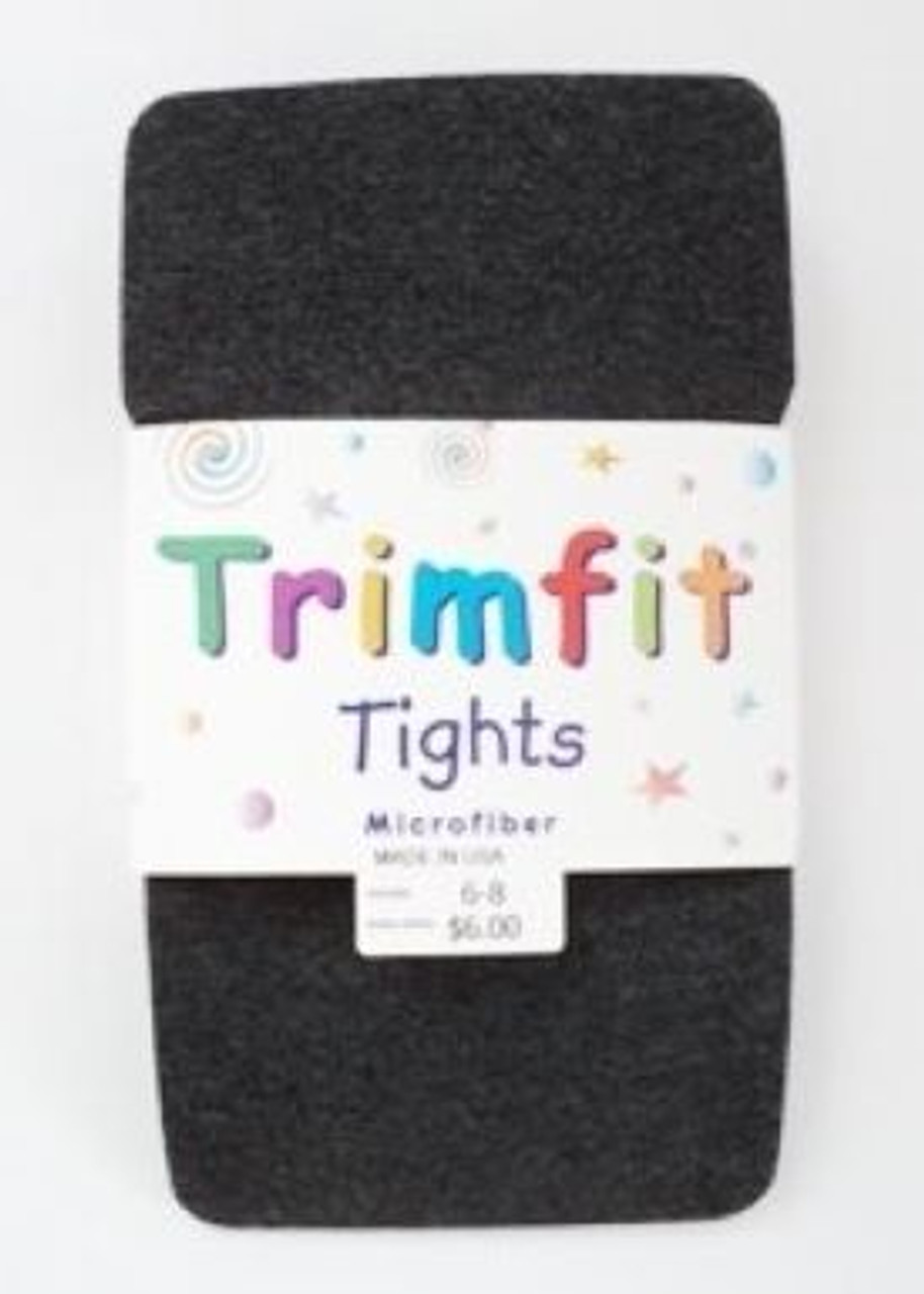Tights for kids charcoal gray microfiber