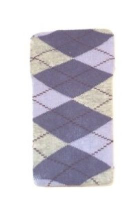 Girls tights purple gray argyle print