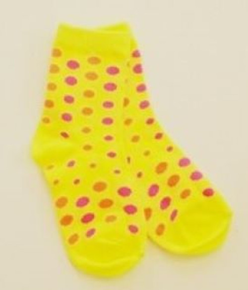 Yellow polka dot socks