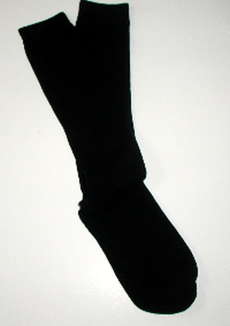 Black flat knit girls knee socks