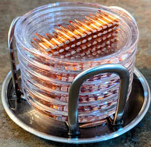 Steel Clear Bullet Lineup Coaster Set - 6