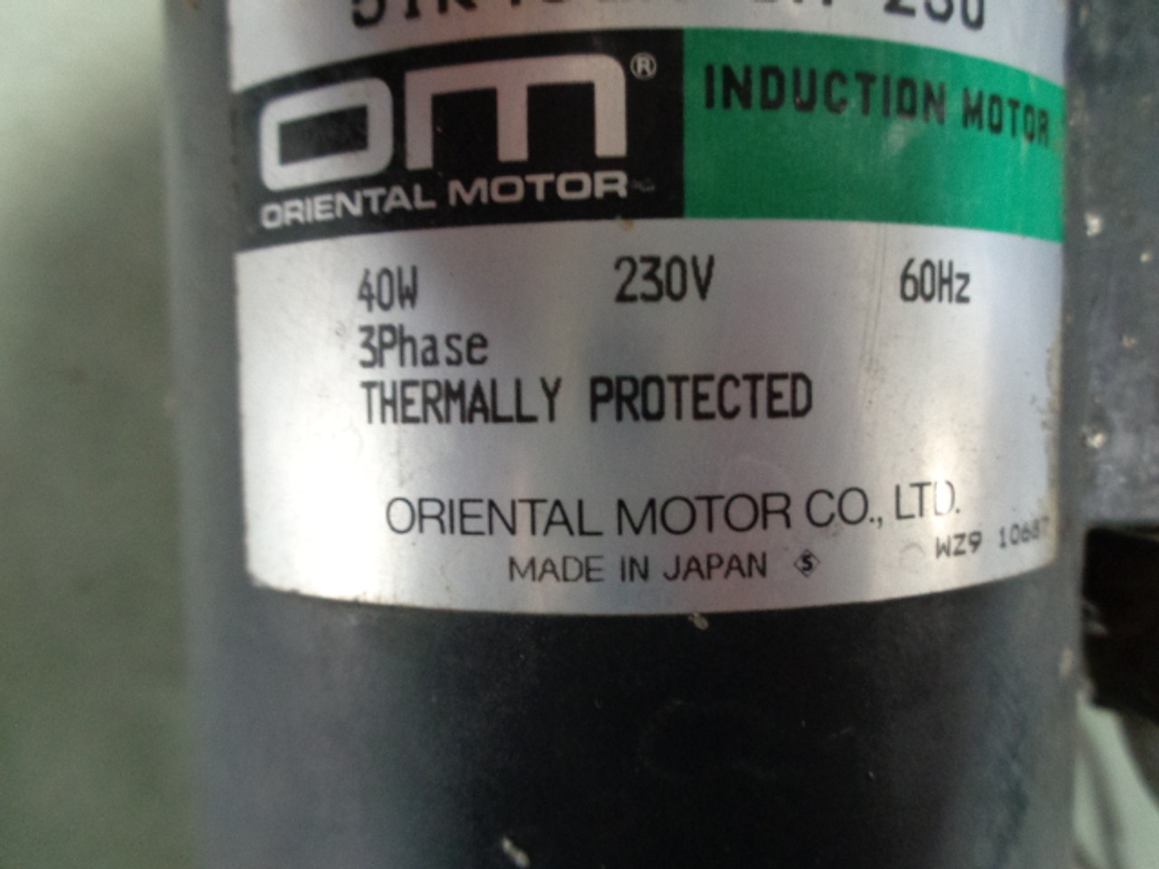 Oriental Motor 5IK40GN-SH-230 Induction Motor2