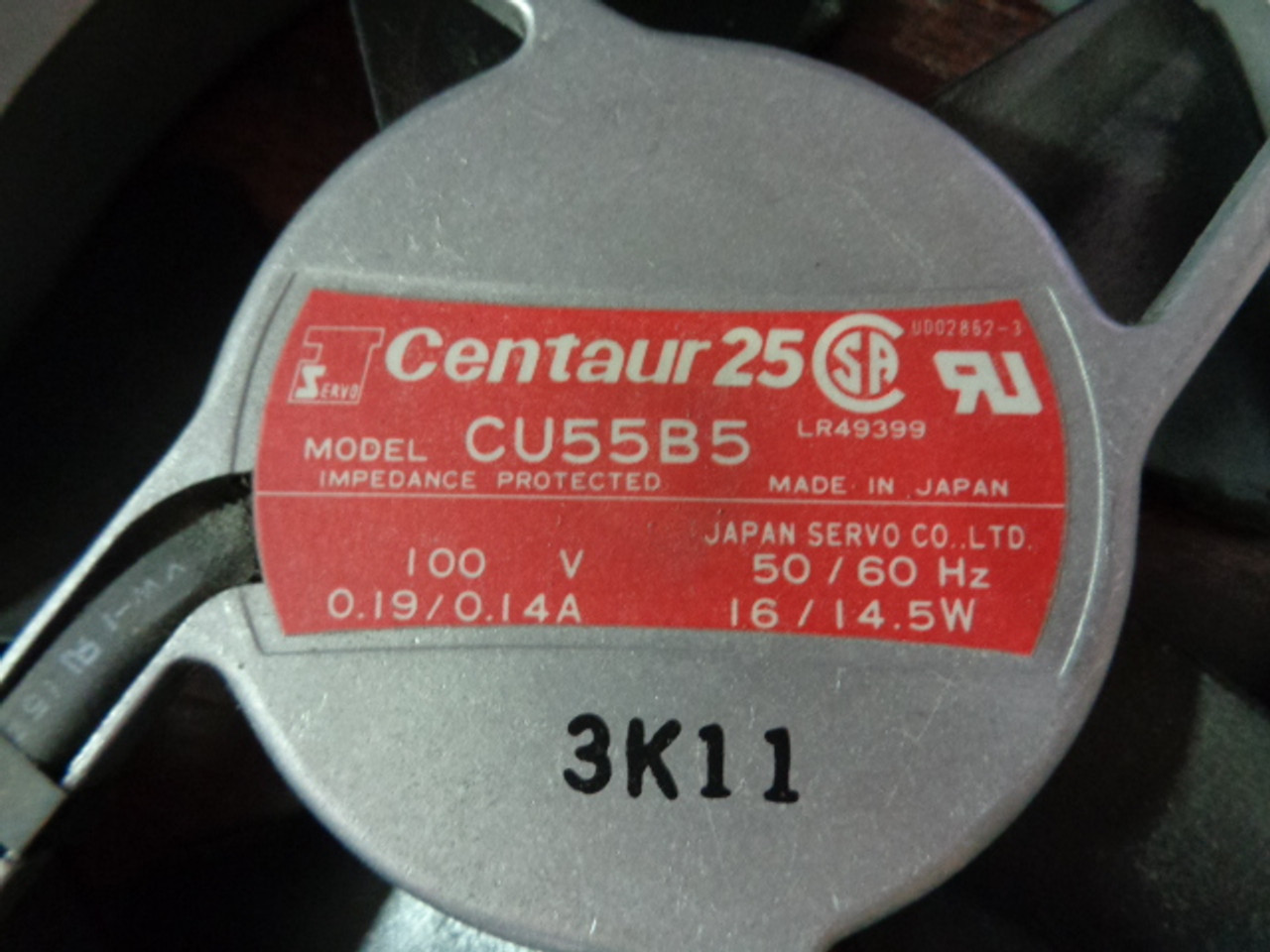 【翌日発送可能】 CU55B5 25 Centaur Equipment JMW - 16/14.5W 100V Fan Cooling 冷却パーツ・ファン