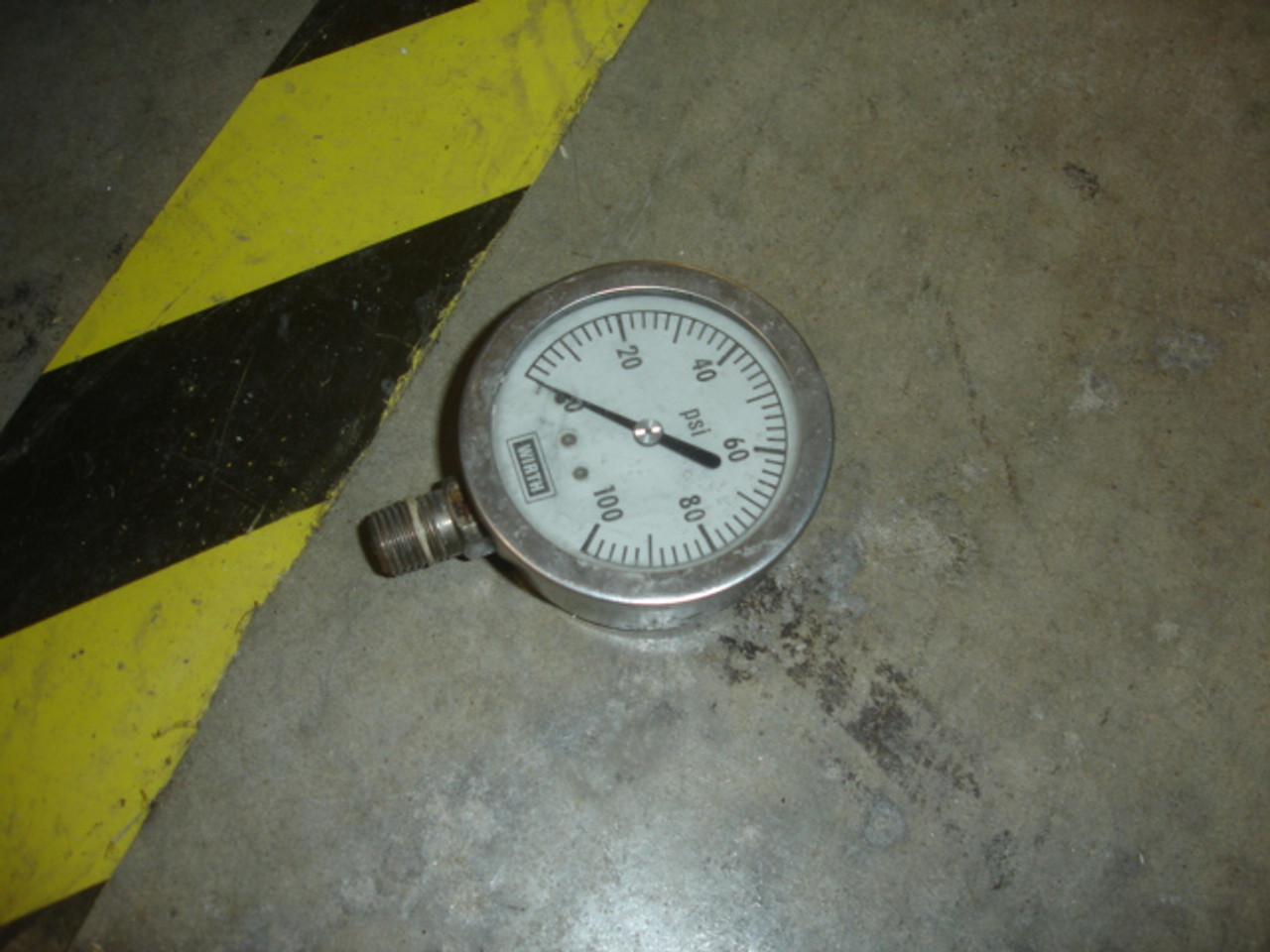 Wirth Gauge4 Pressure Gauge-0-100PSI,1/4"MPT,2 5/8" Dial
