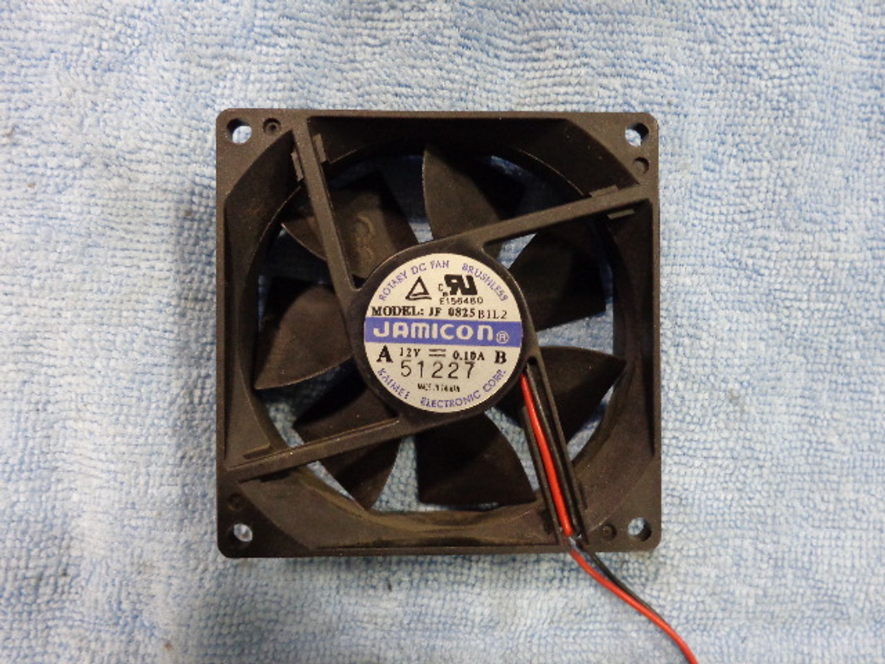 Kaimei Electronic Corp JF0825B1L2 Equipment Cooling Fan, 3.15" (80mm) Square x 1" Depth, 12 VDC1
