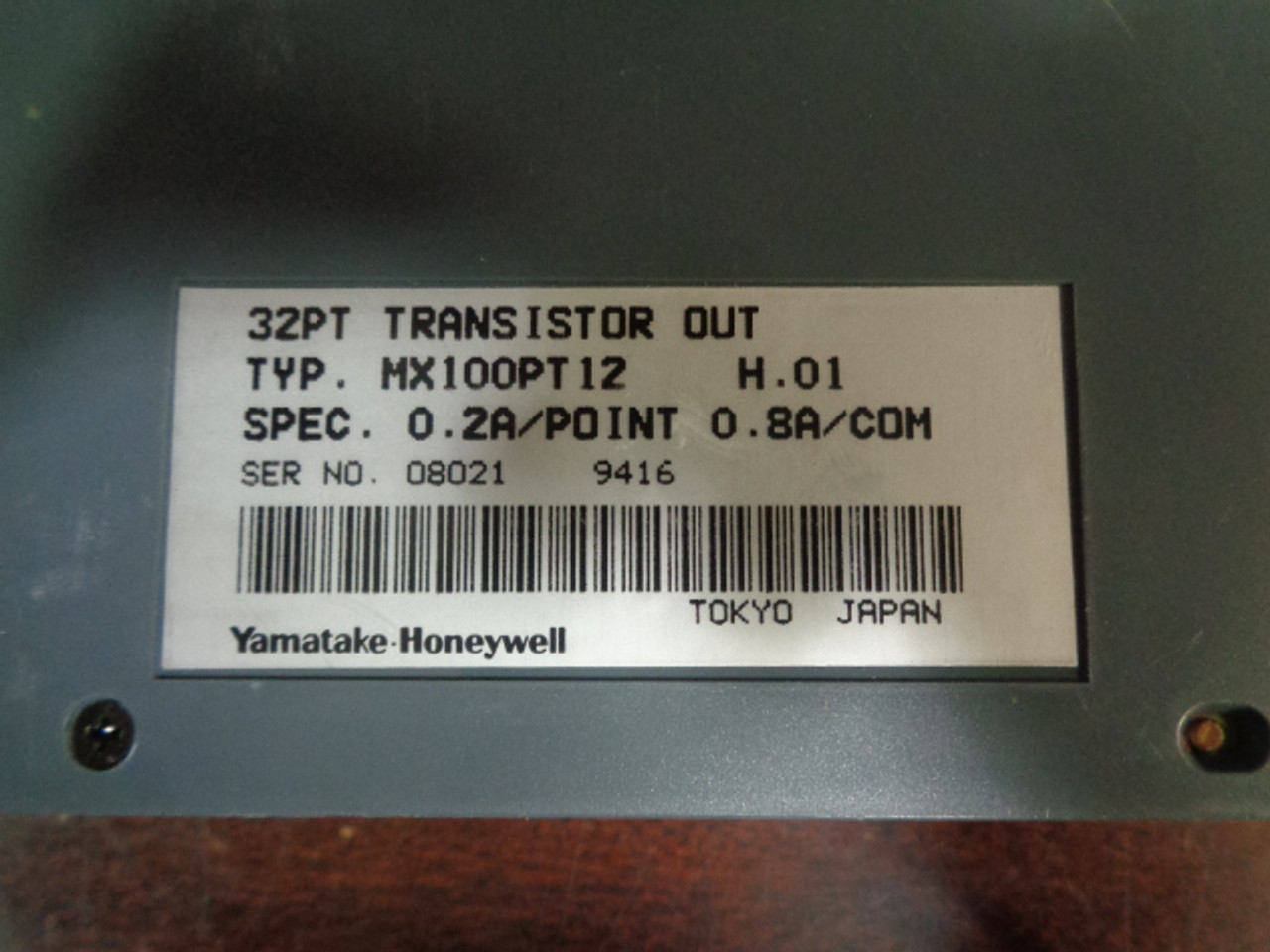 Yamatake - Honeywell MX100PT12 32Pt Transistor Out Unit, Serial #: 080212