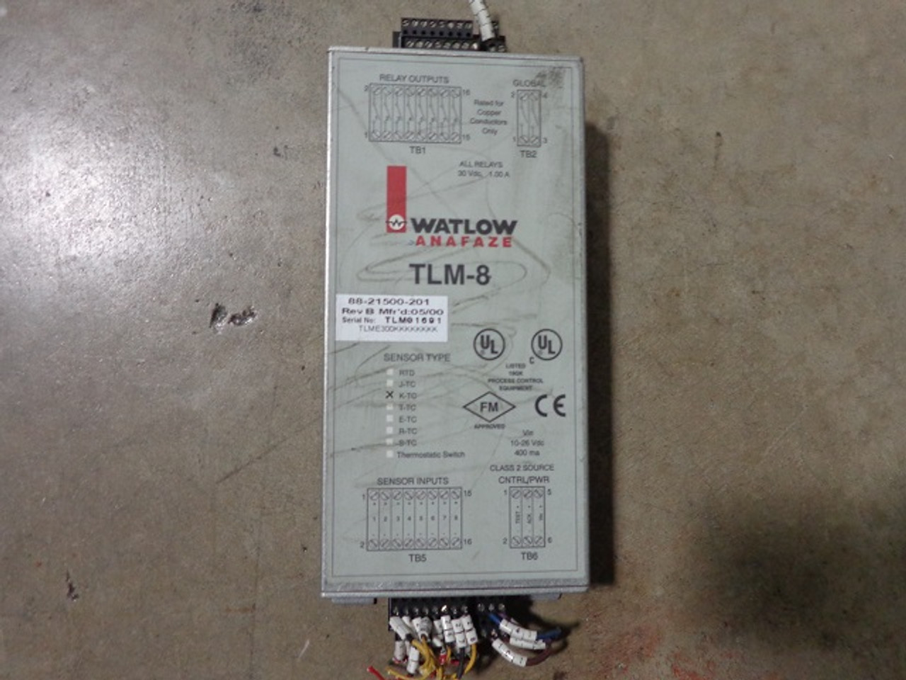 Watlow Controls TLM-8 Thermal Limit Monitor