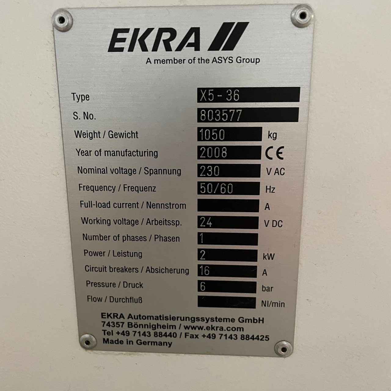 EKRA X5-36 Screen Printer (220403)