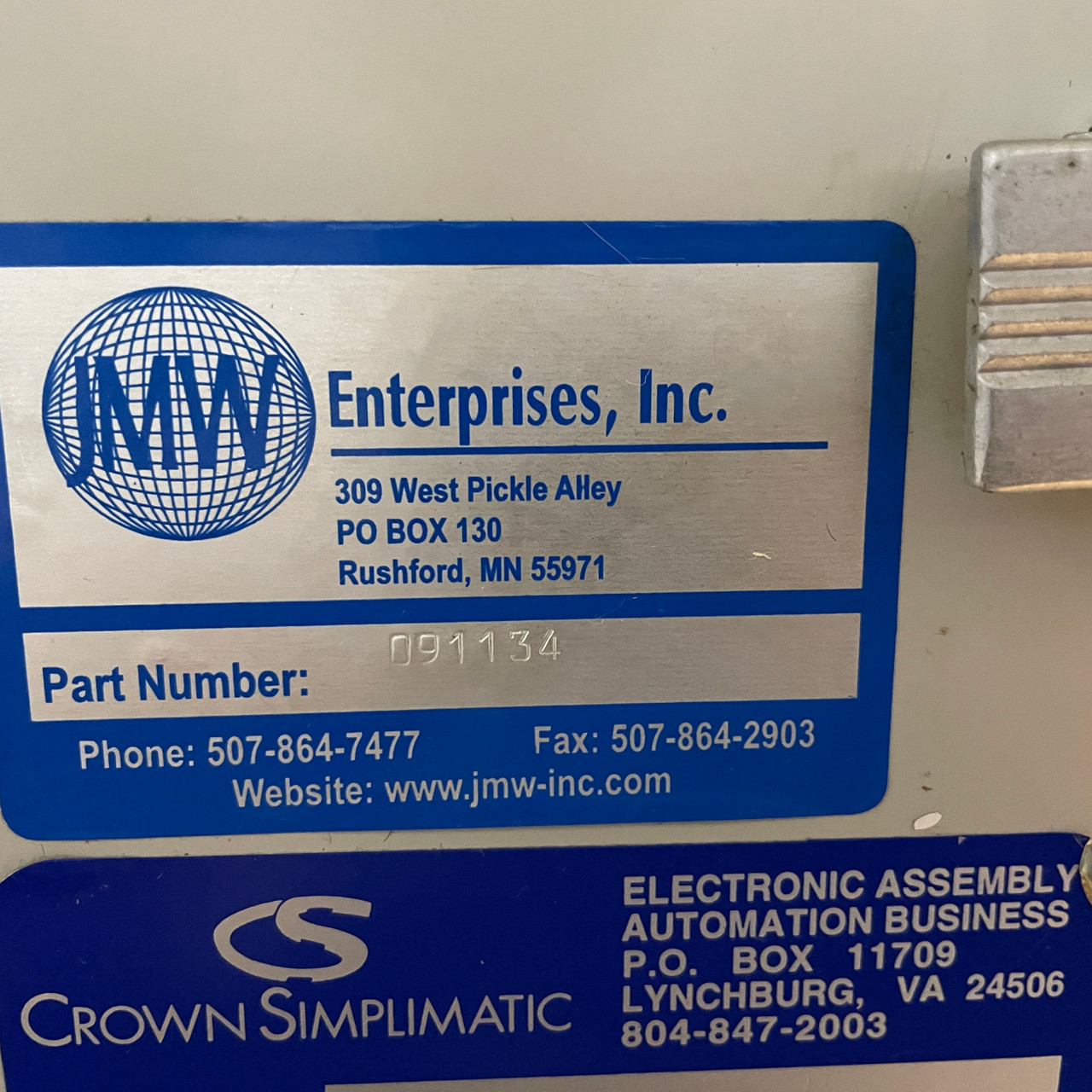 Simplimatic 8010 Edge Belt Accumulating Conveyor 60