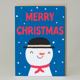 Merry Snowman Christmas Card