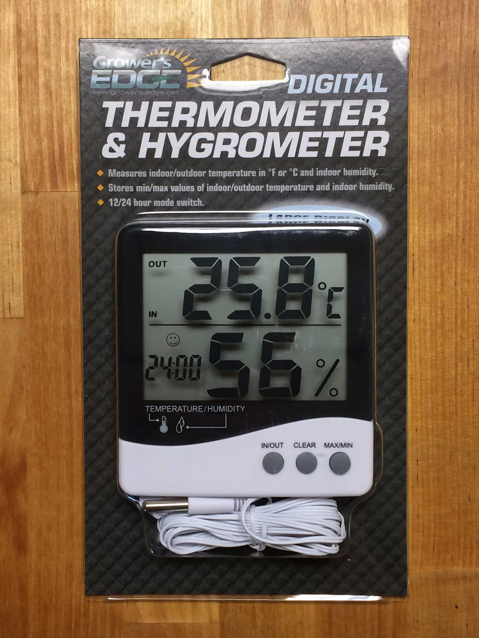 Large Display Digital Thermometer & Hygrometer (Free Shipping) - PA  Hydroponics