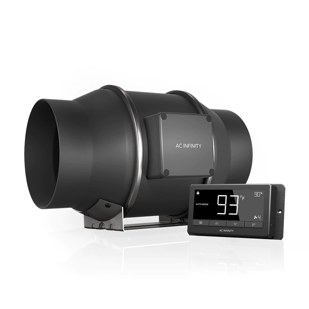 CLOUDLINE T6, QUIET INLINE DUCT FAN SYSTEM WITH TEMPERATURE AND