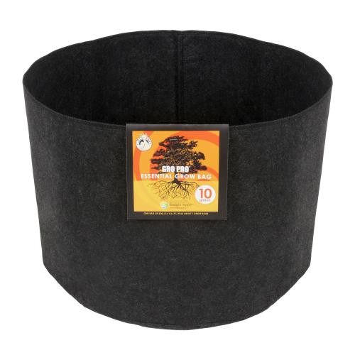 Gro Pro® Essential Round Fabric Pots - Black 10 Gallon