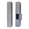 4 Compartment Steel Locker in Hammertone Grey