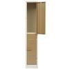 2 Compartment Steel Locker in Ivory Karoo