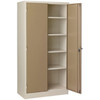 2 Door Steel Stationery Cabinet with 4 Adjustable Shelves in Ivory Karoo