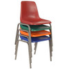 POLYSHELL CHAIRS 450H with Stackable Steel Frame SAF09_POLY450