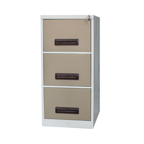 3 Drawer Steel Filing Cabinet With Hanging Rail & Central Locking
