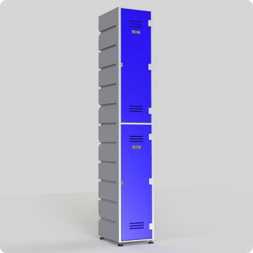 2 Tier Plastic Locker with flat top - SO15_PL2TIER_F
